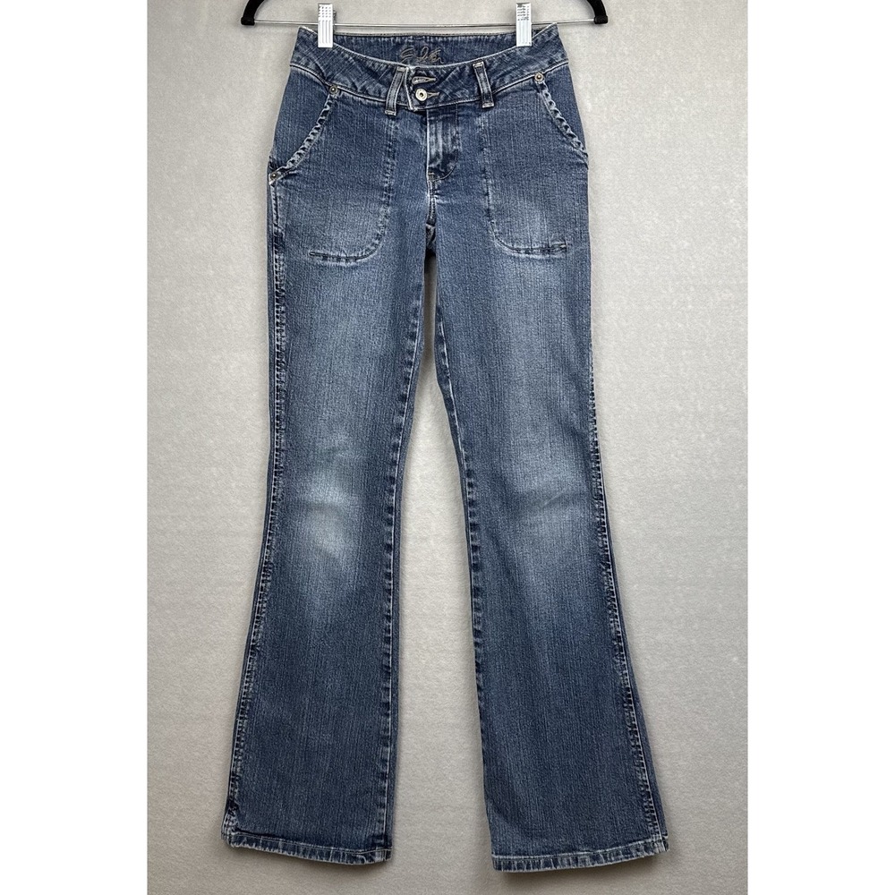 Silver Jeans Western Glove Works Blue Wash Low-Rise Flare Women's Size 26x33